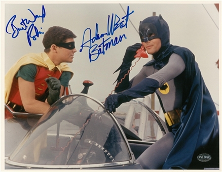 Adam West and Burt Ward Autographed and Inscribed "Batman & Robin" 11x14 Photo (PSA/DNA)